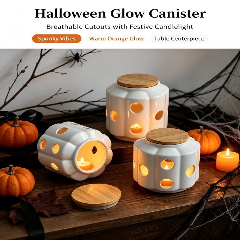 New Nordic Ceramic Storage Jar - Candle Holder Decor recension och pris