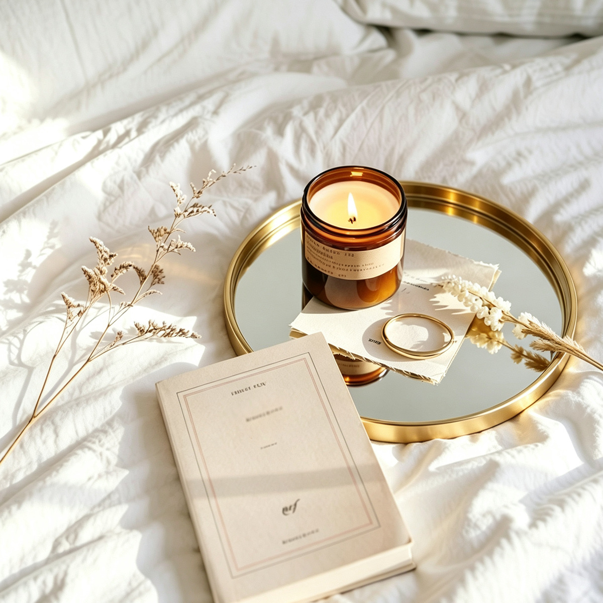 Gold‑Toned Round Mirror Tray,  - Decorative Mirror recension och pris