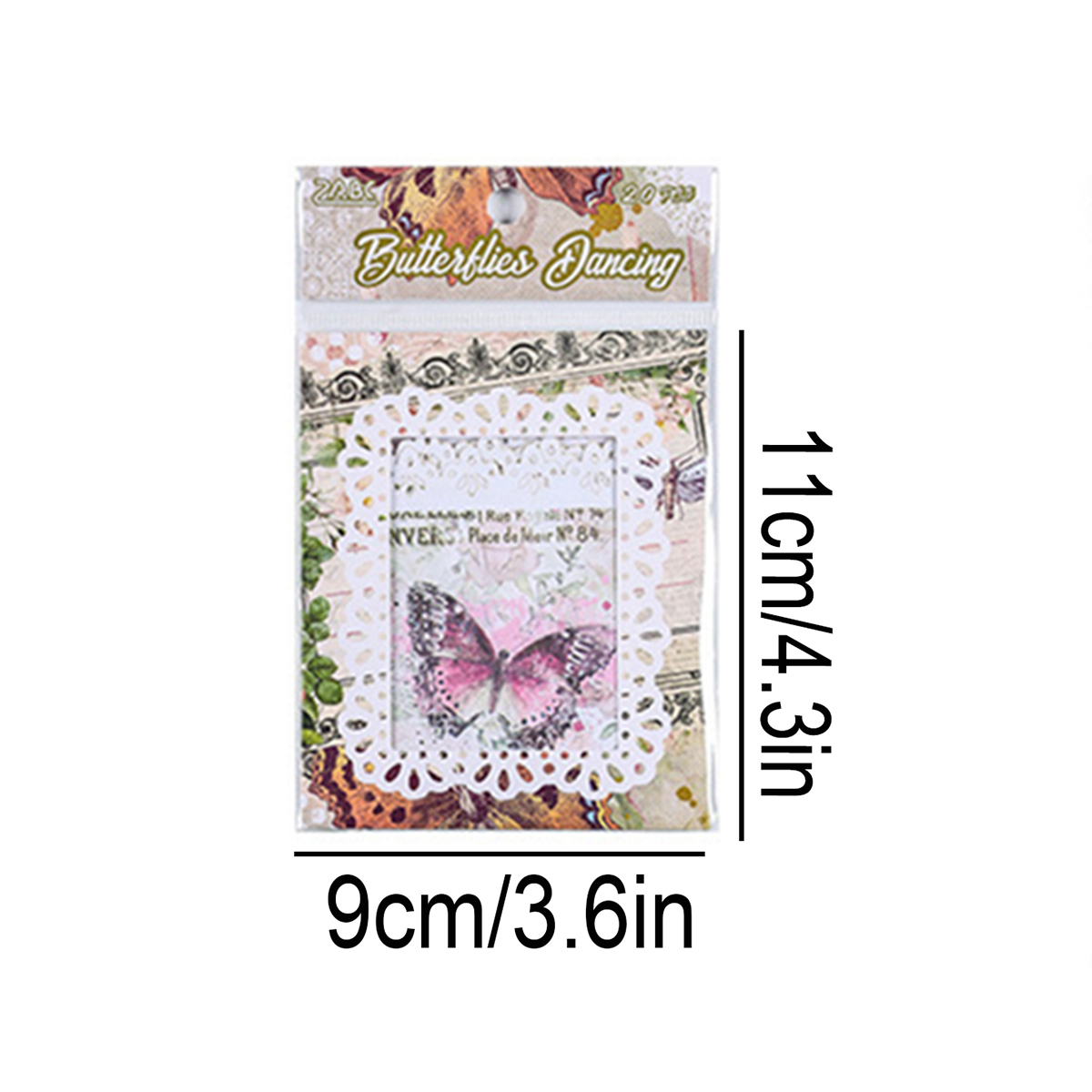 20pcs Non-Adhesive Vintage Flo - Wall Sticker recension och pris