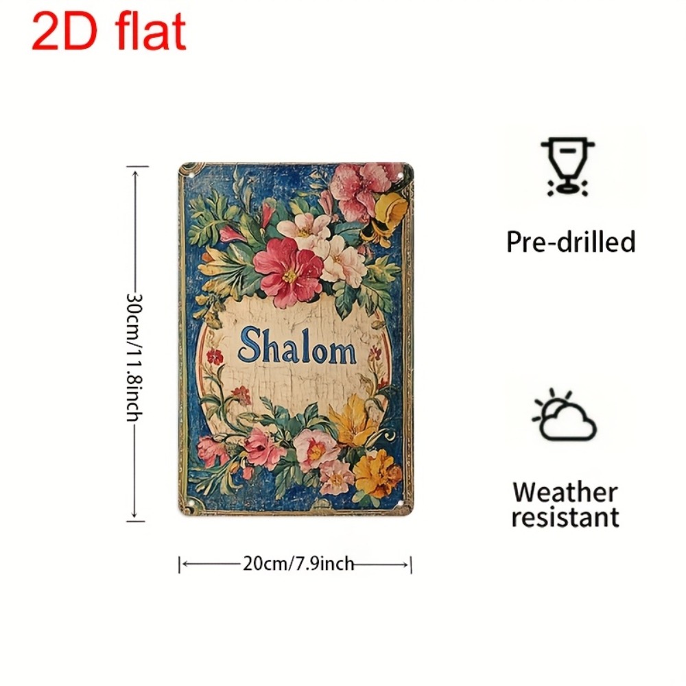 CIFBUY Vintage Floral Shalom A - Wall Art recension och pris