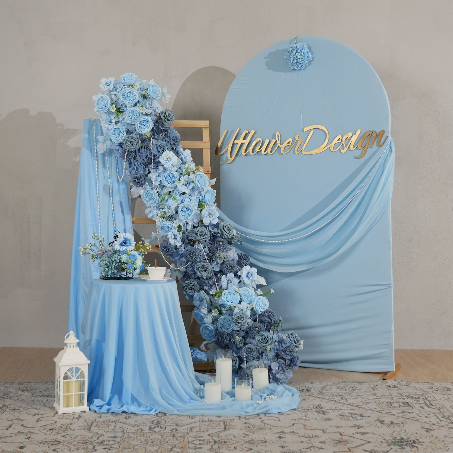 Blue Rose Artificial Flower Ro - Table Runner recension och pris