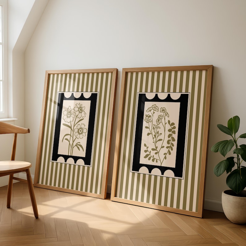 2pcs/set Bohemian Style Plant  - Abstract Canvas Set recension och pris